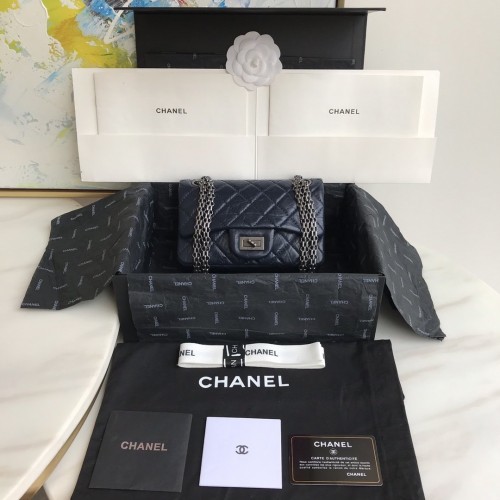 Chanel CF Reissue 2.55 Double Flap Bag Small Blue/Silver Chanel CF Reissue 2.55 Double Flap Bag Small Blue/Silver