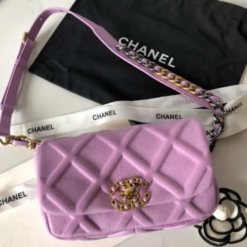 Chanel 19 Waist Bag Cotton Purple Chanel 19 Waist Bag Cotton Purple