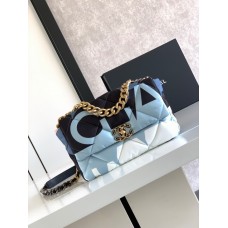 Chanel 19 Bag Soft Twill Fabric Letter Graffiti Chanel 19 Bag Soft Twill Fabric Letter Graffiti