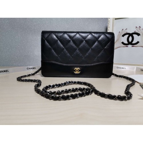 Chanel Calfskin Gabrielle WOC Wallet On Chain 33814 Black Chanel Calfskin Gabrielle WOC Wallet On Chain 33814 Black