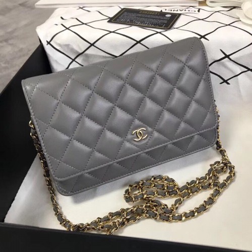 Chanel Classic WOC Bag Lambskin Dark Grey Chanel Classic WOC Bag Lambskin Dark Grey