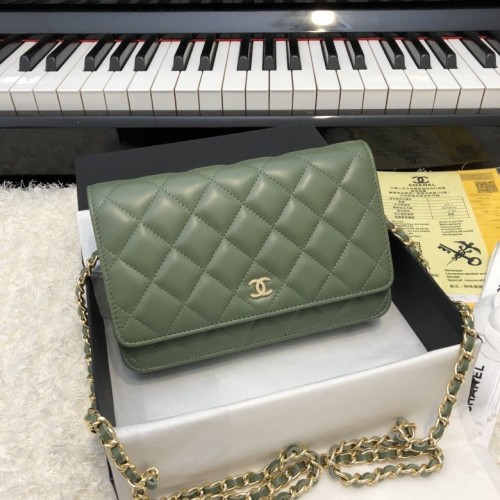 Chanel Classic WOC Bag Lambskin Leaf Green Chanel Classic WOC Bag Lambskin Leaf Green