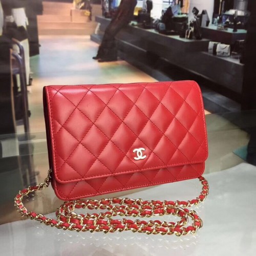 Chanel Classic WOC Bag Lambskin Red Chanel Classic WOC Bag Lambskin Red