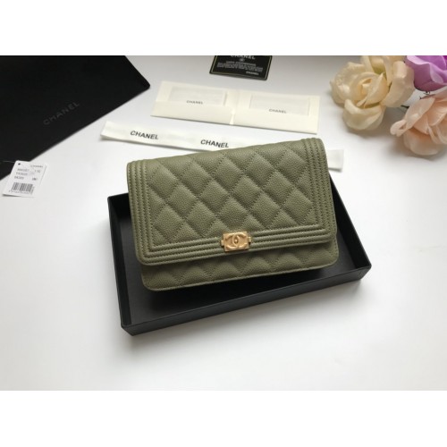 Chanel Le Boy2 WOC Bag Cavair Green Chanel Le Boy2 WOC Bag Cavair Green