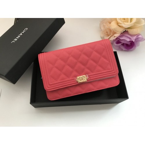 Chanel Le Boy2 WOC Bag Cavair Peach Chanel Le Boy2 WOC Bag Cavair Peach