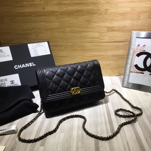 Chanel Le Boy2 WOC Bag Lambskin Black Chanel Le Boy2 WOC Bag Lambskin Black