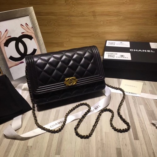 Chanel Le Boy3 WOC Bag Lambskin Black Chanel Le Boy3 WOC Bag Lambskin Black