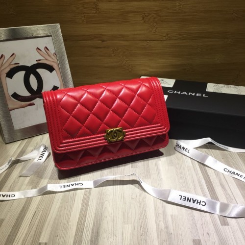 Chanel Le Boy3 WOC Bag Lambskin Red Chanel Le Boy3 WOC Bag Lambskin Red