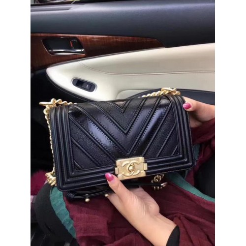 Chanel Le Boy Flap Bag V Embroid Black Chanel Le Boy Flap Bag V Embroid Black