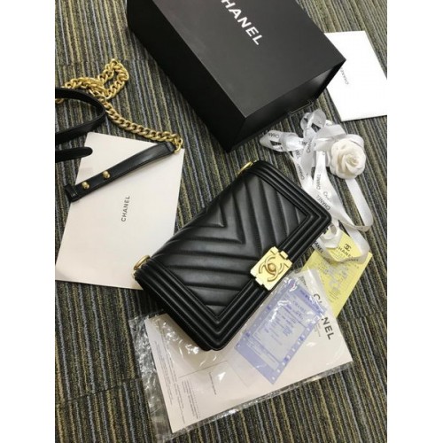 Chanel Le Boy Flap Bag Calf V line Black Chanel Le Boy Flap Bag Calf V line Black