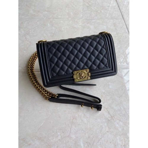 Chanel Le Boy Flap Bag Caviar Leather Black Chanel Le Boy Flap Bag Caviar Leather Black