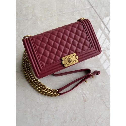 Chanel Le Boy Flap Bag Caviar Leather Red Chanel Le Boy Flap Bag Caviar Leather Red