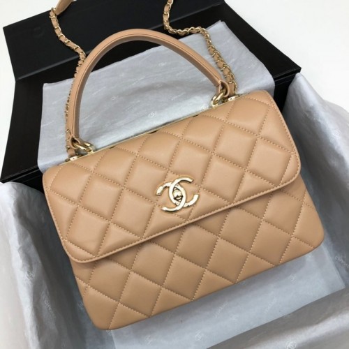 Chanel Trendy CC Bag Lambskin Apricot Chanel Trendy CC Bag Lambskin Apricot