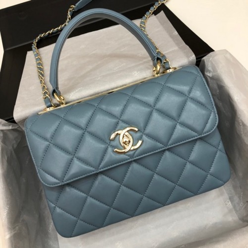 Chanel Trendy CC Bag Lambskin Fog Blue Chanel Trendy CC Bag Lambskin Fog Blue