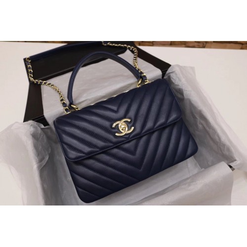 Chanel Trendy CC Bag Lambskin V Line Royal Blue Chanel Trendy CC Bag Lambskin V Line Royal Blue
