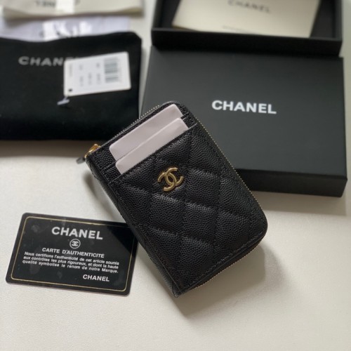 Chanel Grained Calfskin Coin Purse Wallet AP1650 Black Chanel Grained Calfskin Coin Purse Wallet AP1650 Black