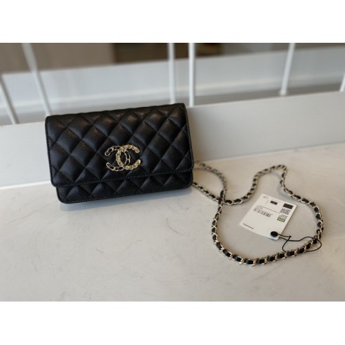 Chanel Classic Wallet On Chain Grained Calfskin AP1794 Black Chanel Classic Wallet On Chain Grained Calfskin AP1794 Black