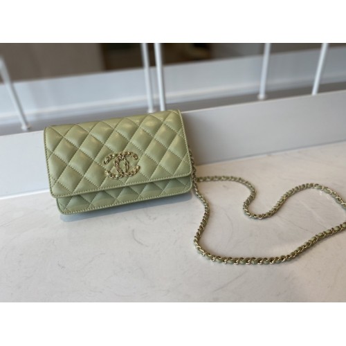 Chanel Classic Wallet On Chain Lambskin AP1794 Grass Green Chanel Classic Wallet On Chain Lambskin AP1794 Grass Green
