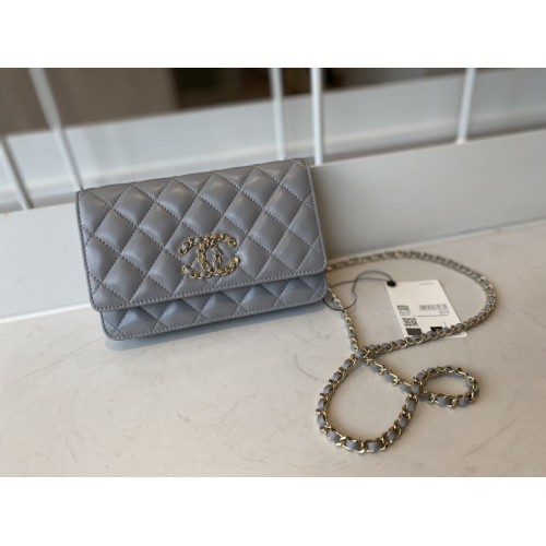 Chanel Classic Wallet On Chain Lambskin AP1794 Grey Chanel Classic Wallet On Chain Lambskin AP1794 Grey