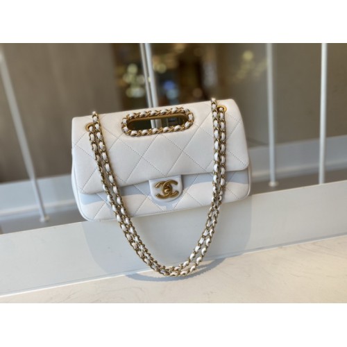 Chanel Small Flap Bag AS1466 White Chanel Small Flap Bag AS1466 White