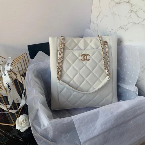 Chanel Double C Logo Vintage Handbag AS2295/white Chanel Double C Logo Vintage Handbag AS2295/white