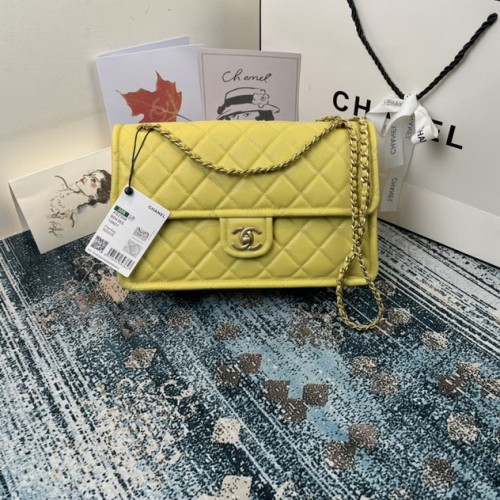 Chanel Large Flap Bag AS2358 Yellow Chanel Large Flap Bag AS2358 Yellow
