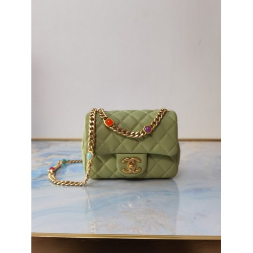 Chanel Flap Bag Lambskin Resin & Gold-Tone Metal AS2379/AS2380 Avocado Chanel Flap Bag Lambskin Resin & Gold-Tone Metal AS2379/AS2380 Avocado