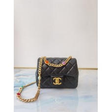 Chanel Flap Bag Lambskin Resin & Gold-Tone Metal AS2379/AS2380 Black Chanel Flap Bag Lambskin Resin & Gold-Tone Metal AS2379/AS2380 Black