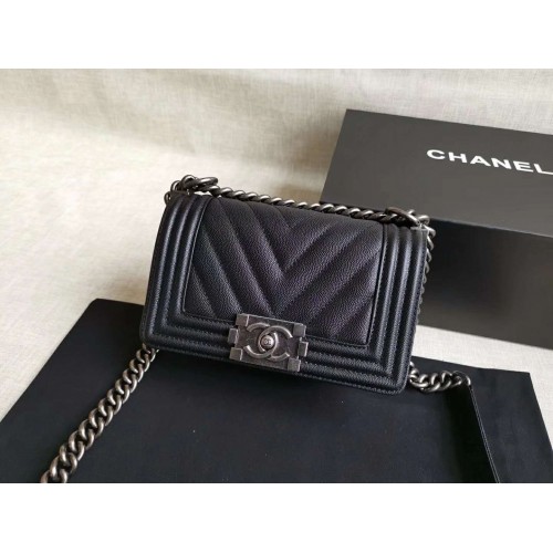 Chanel Le Boy V line Small bag black with antique silver hardware Chanel Le Boy V line Small bag black with antique silver hardware