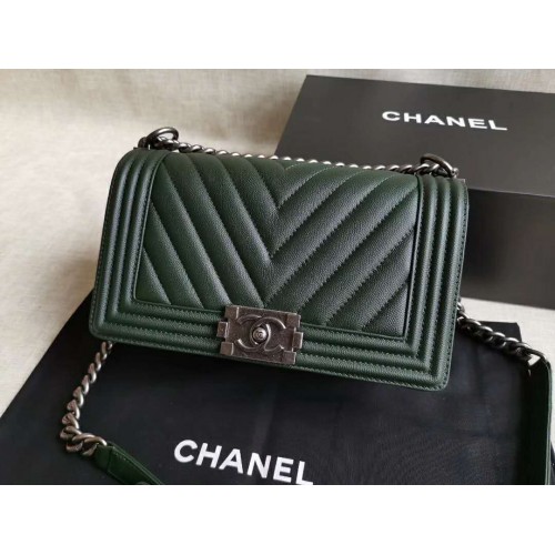 Chanel Le Boy V line Medium bag Caviar Apricot Green Chanel Le Boy V line Medium bag Caviar Apricot Green