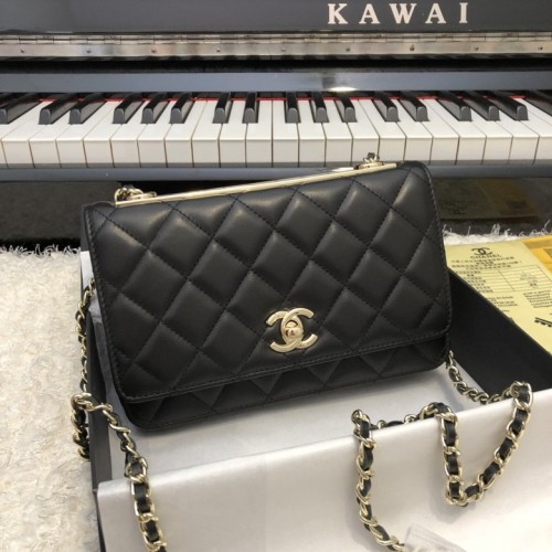 Chanel Small Flap Bag WOC 80982 Small Quilted Black Chanel Small Flap Bag WOC 80982 Small Quilted Black