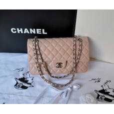 Chanel Lambskin Quilted Medium Double Flap Pink/S Chanel Lambskin Quilted Medium Double Flap Pink/S