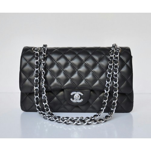 Chanel Lambskin Quilted Medium Double Flap Black/S Chanel Lambskin Quilted Medium Double Flap Black/S