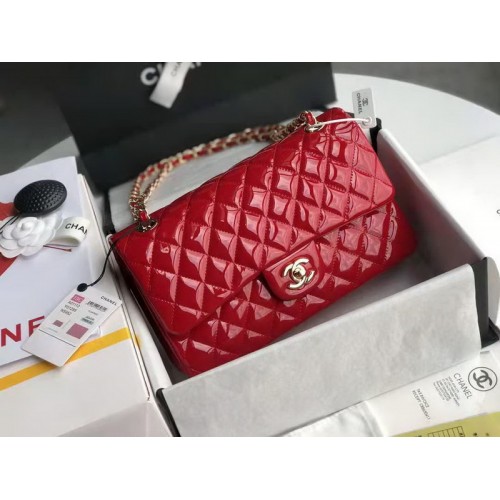 Chanel 1112 Flap Shoulder bag Bright Red Patent Leather Gold Chanel 1112 Flap Shoulder bag Bright Red Patent Leather Gold