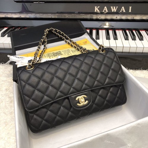 Chanel Classic Flap Medium Bag New Caviar Black Chanel Classic Flap Medium Bag New Caviar Black