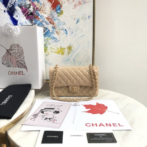 Chanel 1112 Flap Shoulder bag Apricot Patent Leather Gold Chanel 1112 Flap Shoulder bag Apricot Patent Leather Gold