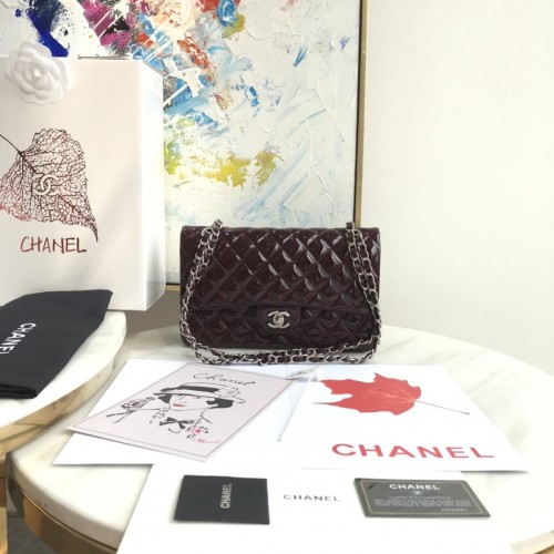 Chanel 1112 Flap Shoulder bag Red Patent Leather Silver Chanel 1112 Flap Shoulder bag Red Patent Leather Silver