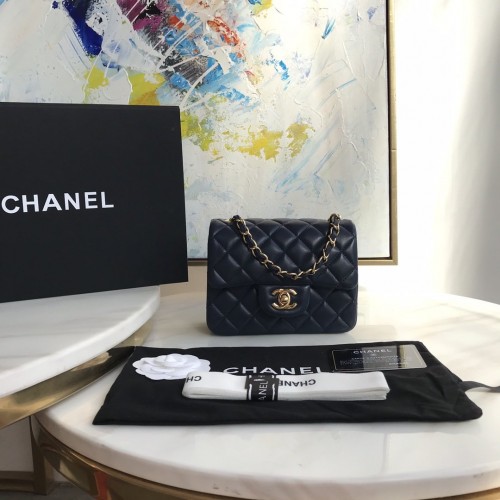 Chanel Lambskin Quilted Mini Double Flap Bag Blue/G 1115 Chanel Lambskin Quilted Mini Double Flap Bag Blue/G 1115