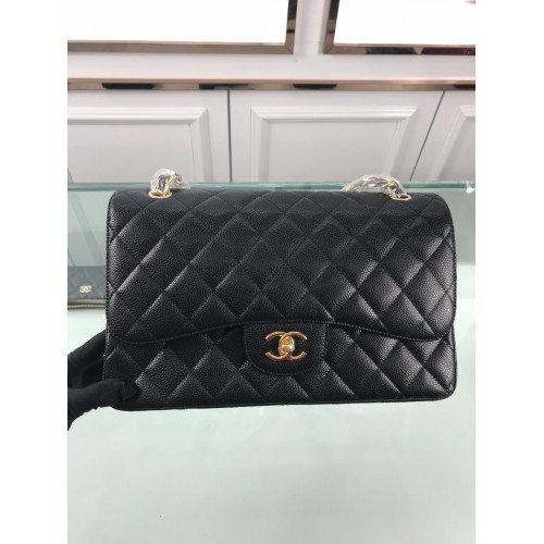 Chanel 1113 Large Flap Bag Caviar Black With Red Lining Chanel 1113 Large Flap Bag Caviar Black With Red Lining