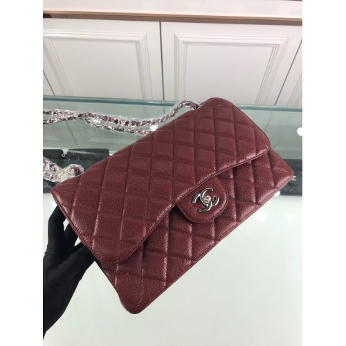 Chanel 1113 Large Flap Bag Caviar Burgundy Chanel 1113 Large Flap Bag Caviar Burgundy