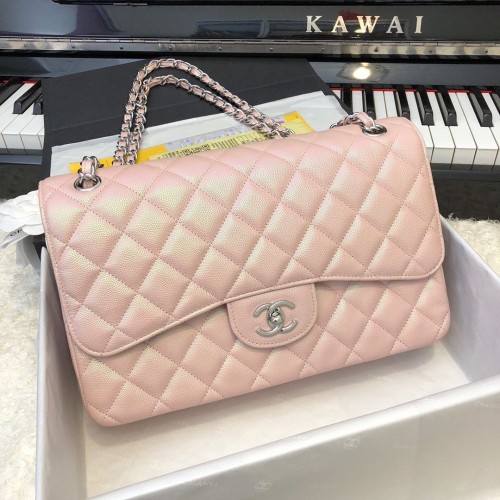 Chanel 1113 Large Flap Bag Caviar Pearl Pink Chanel 1113 Large Flap Bag Caviar Pearl Pink