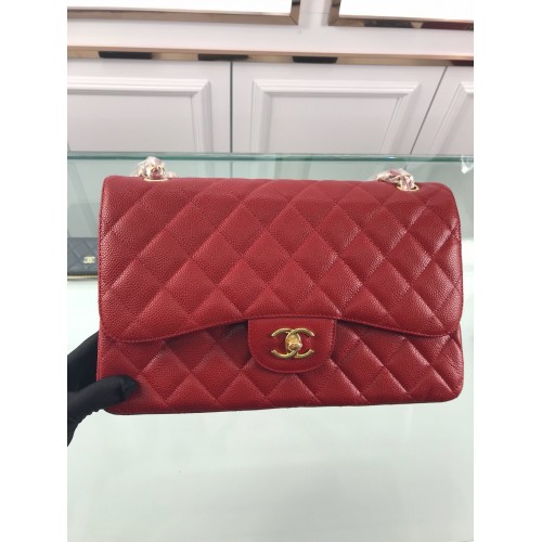Chanel 1113 Large Flap Bag Caviar Red Chanel 1113 Large Flap Bag Caviar Red