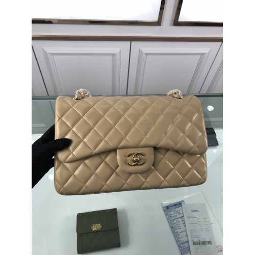 Chanel 1113 Large Flap Bag Lambskin Apricot Chanel 1113 Large Flap Bag Lambskin Apricot