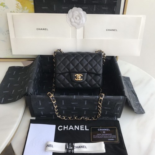 Chanel Mini Flap Bag 1115 Caviar Leather Black Chanel Mini Flap Bag 1115 Caviar Leather Black