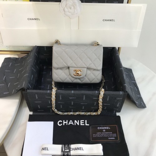Chanel Mini Flap Bag 1115 Caviar Leather Grey Hardware Chanel Mini Flap Bag 1115 Caviar Leather Grey Hardware