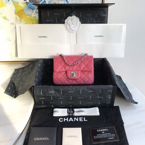 Chanel Mini Flap Bag 1115 Caviar Leather Carmine Hardware Chanel Mini Flap Bag 1115 Caviar Leather Carmine Hardware