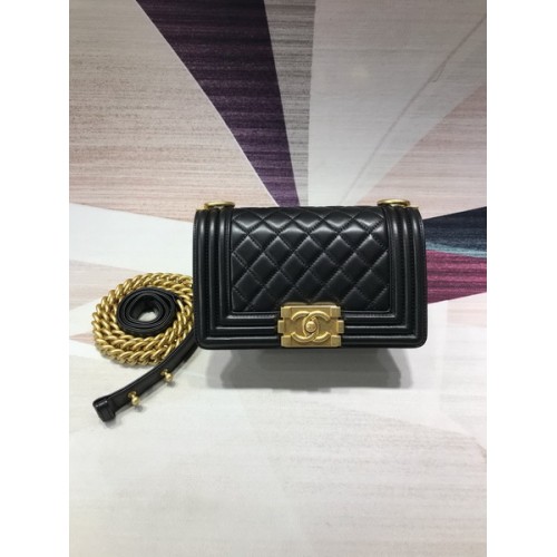 Chanel Small Boy Chanel Handbag Lambskin And Gilt Metal A67085 Chanel Small Boy Chanel Handbag Lambskin And Gilt Metal A67085