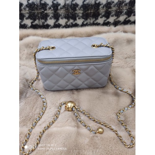 Chanel Clutch With Chain Lambskin AP2303 Grey Chanel Clutch With Chain Lambskin AP2303 Grey