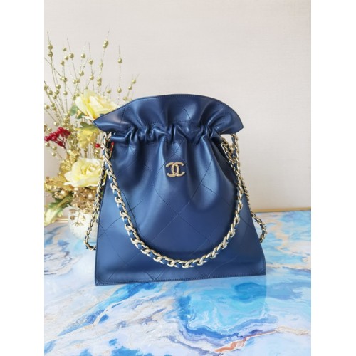 Chanel 2020 Drawstring bag Blue Chanel 2020 Drawstring bag Blue
