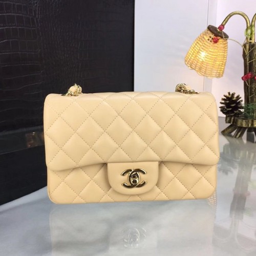 Chanel Small Flap Bag Italy Lambskin Apricot Hardware 1116 Chanel Small Flap Bag Italy Lambskin Apricot Hardware 1116